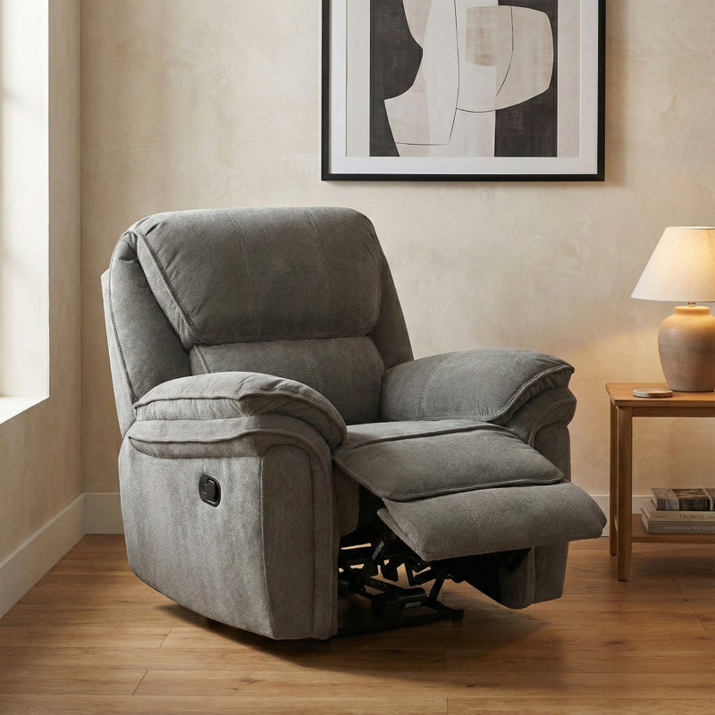 Coonrod 97cm Wide Recliner, Dark Gray