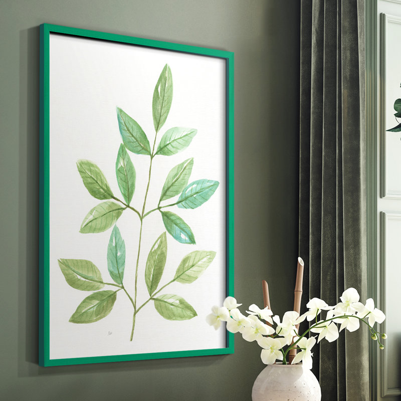 Spring Greens III Framed Print - Solid Wood, Green, 10" H x 8" W