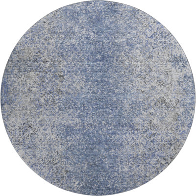 Tapis bleu Prisco lavable à la machine de qualité supérieure