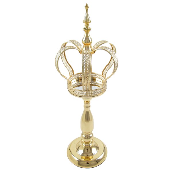 1-8 Metal Crown Centerpiece Riser Candle Holder Gold Silver Prince Princess  18