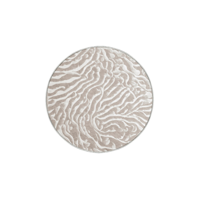 Machine Washable Beige Area Rug, Round 8'
