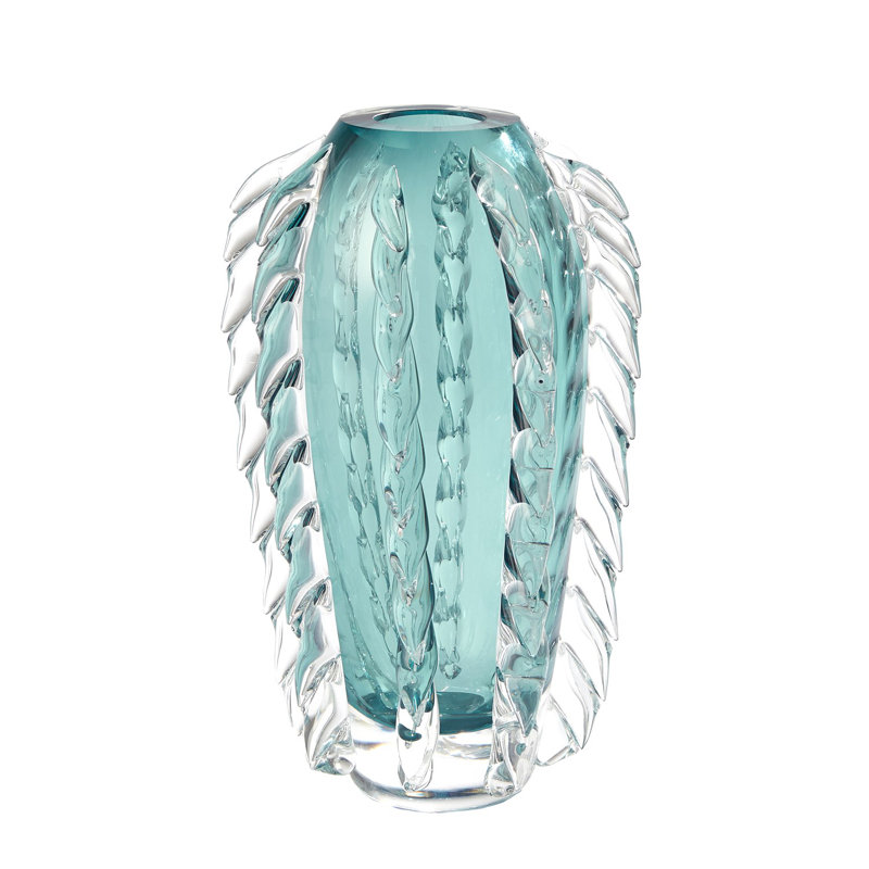 Vase à franges - Azur