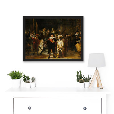 Rembrandt Night Watch Scene The Shooting Company - Single Picture Frame Print