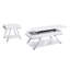 Table de bout de style contemporain avec cadre chromé ultrabrillant de style contemporain