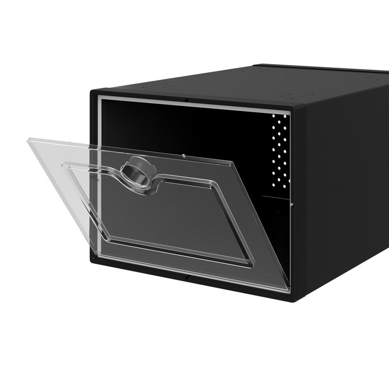 Stackable Shoe Storage Box, Black