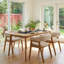 Chaises de salle à manger de style Mid-Century, chaises de salle à manger rembourrées en lin avec dossier courbé et pieds en bois (ensemble de 2)-610376684-610376685