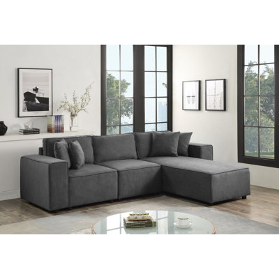 Upholstered L-Shaped Sectional Right Hand Facing