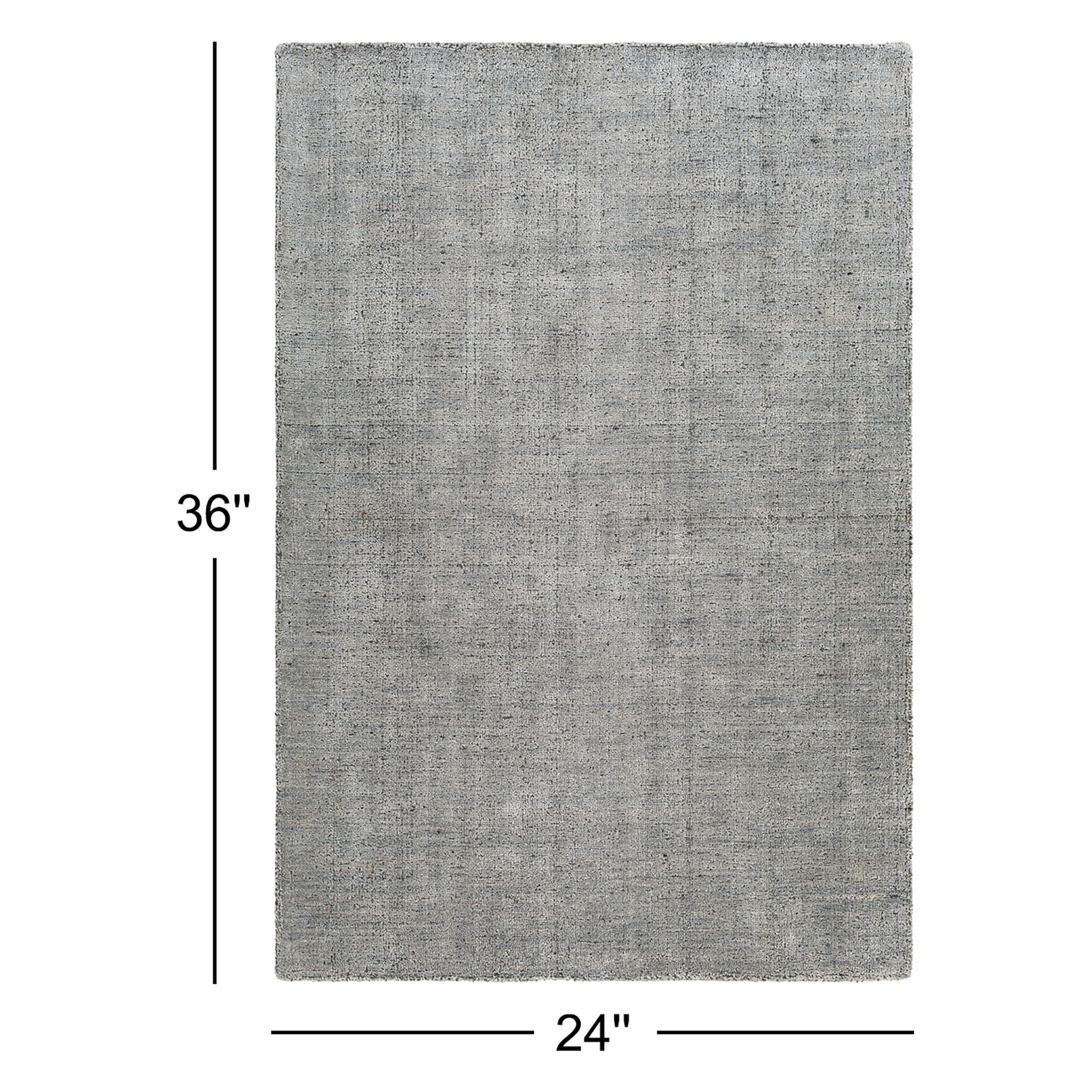 Alba Hand-Woven Slate Rug, Rectangle 2' x 3'