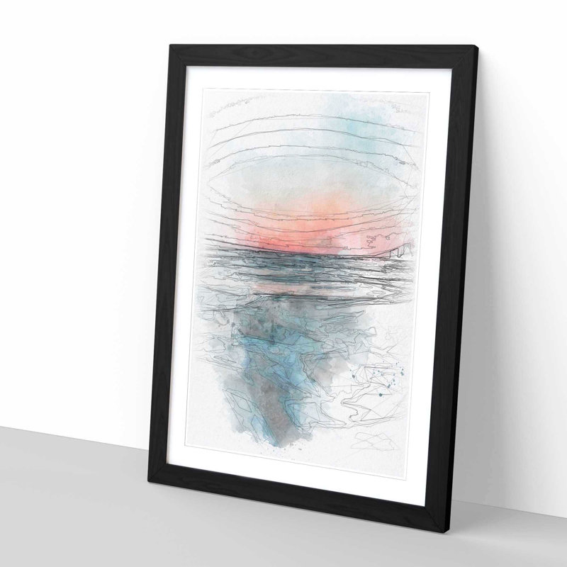 Panama City Beach In Florida - Single Picture Frame Painting on MDF, 63cm H x 45cm W x 2cm D, Black Framed