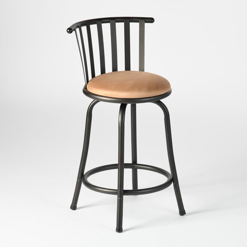 Monarrez 24" and 29" Seat Height Adjustable Counter Stool Bar Stools With Metal Frame For Kitchen Island Home Pub