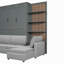 Grand lit escamotable avec canapé et tablettes-100761000