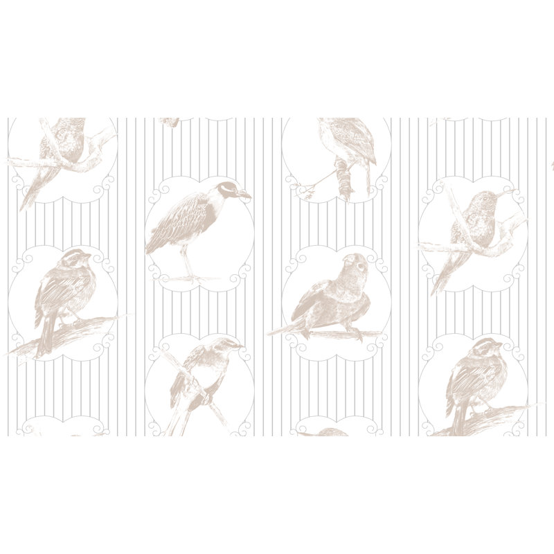 Papier peint oiseaux Makaya d'Haïti, Neige / sable