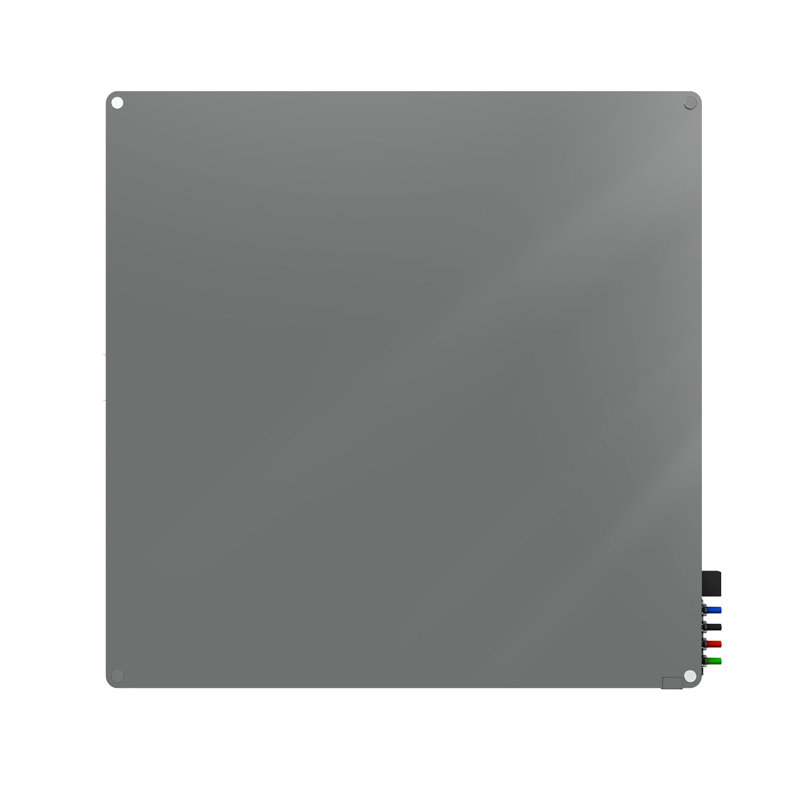 Panneau de verre mural Harmony, 24 po x 36 po, Gris
