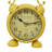 Traditional Analog Metal Tabletop Clock in Black/Blue/White/Beige