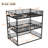 Full Over Full Over Full Bunk Bed, Metal Triple Bunk Bed With Safety Guardrails, Heavy-Duty Bunk Bed With Noise-Reduced Design, Black-452195425