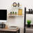 Floating Shelves Set Of 2, Wall-Mounted Display Storage With Metal Rail, Modern Office Organizers For Home And Office