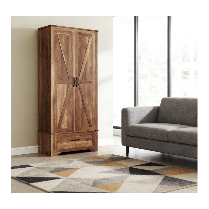 Armoire de cuisine, armoire avec tablettes réglables