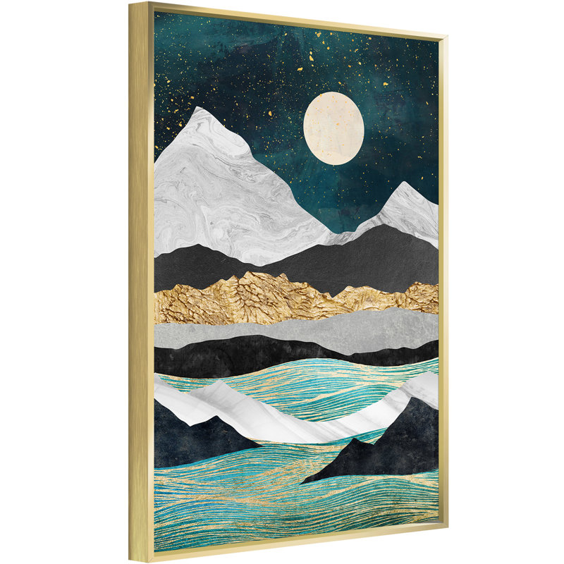 Nature, art mural, reproduction d'art sur toile, Or, H 16 po x l 12 po x P 1,6 po
