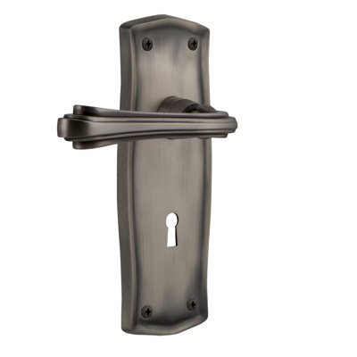 Prairie Plate Double Dummy with Decorative Keyhole and Fleur Lever