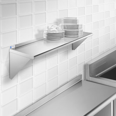  NSF Stainless Steel Wall-Mount Shelf by Latitude Run