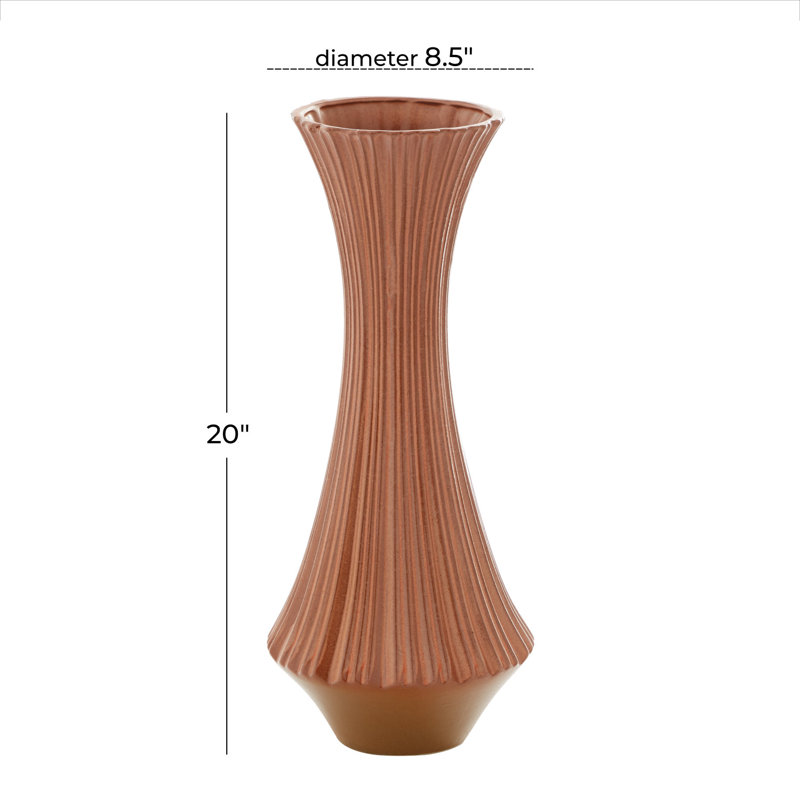 Rust 20" Indoor / Outdoor Ceramic Table Vase 