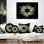  Coussin abstrait fleur fractale-29604490-29604493