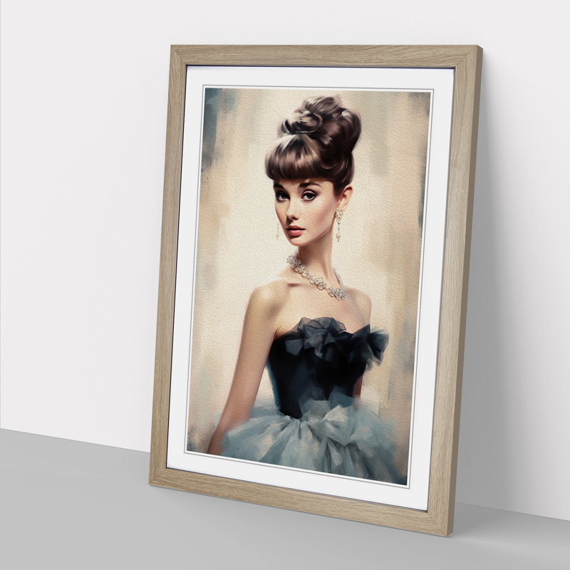 Single Picture Frame Print on Wood, 64cm H x 46cm W, Oak Framed