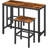 Bar Table Set, Pub Tables Bar Height With Stools Set Of 2, Bar Chairs Under Counter Height Table For Small Spaces, Industrial Dining Table Sets For Kitchen, Living Room