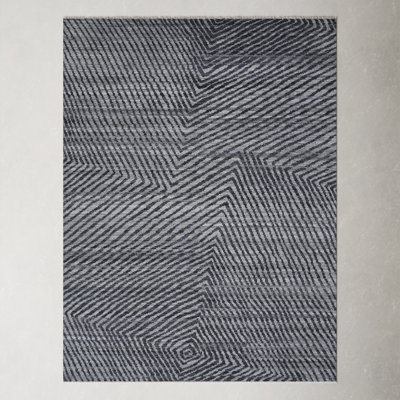 Ethos Handmade Wool Graphite Gray Rug