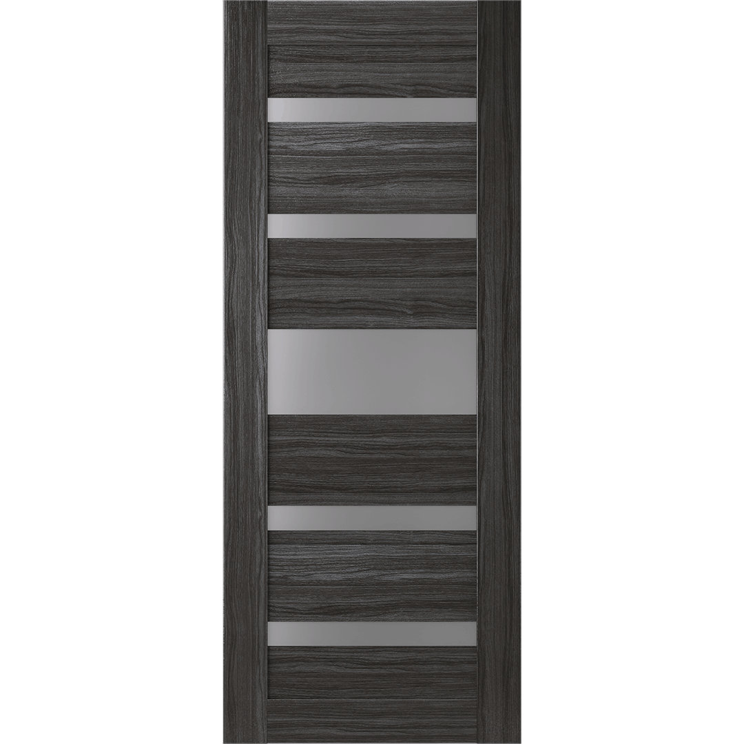 Gina Solid Manufactured Wood and Glass Paneled Prefinished Standard Door Slab Belldinni 
