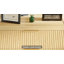 Commode cannelée à 5 tiroirs, commode moderne H 48 po avec bords arrondis et poignées en métal, chêne naturel-583037805