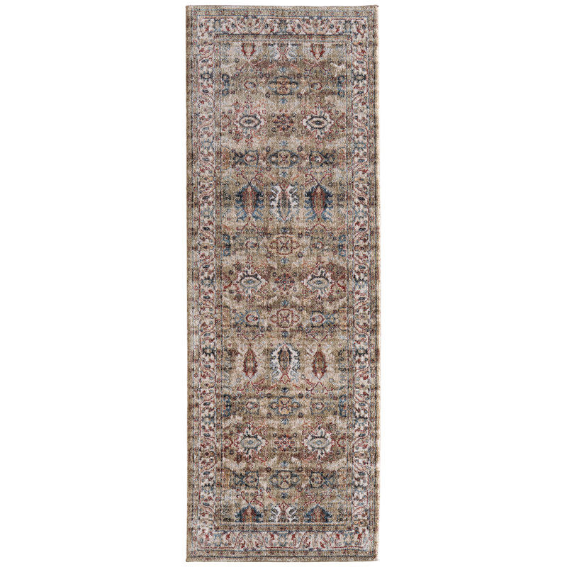 Pearson Traditional Persian Green Area Rug, Runner 2'6" x 7'3"