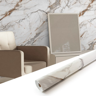 118'' L X 47'' W Vinyl Peel & Stick Wall Panelling Roll For Interior Wall Decor