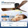 42 In. Smart Indoor Wood  Ceiling Fan With 3-colours Led Light And Dimmer And Dc Reversible And App/wall Switch/remote