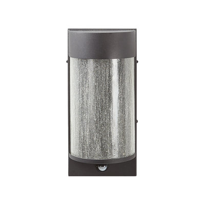 Makinly Black 35cm H Integrated LED Frosted Glass Outdoor Flush Mount