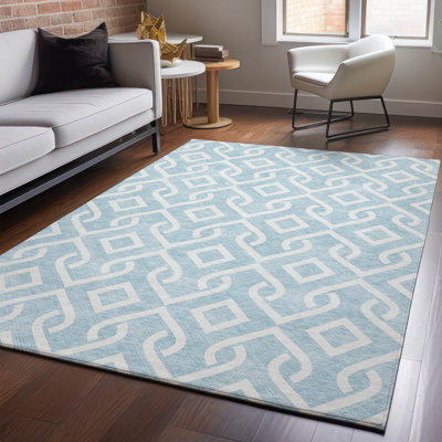 Premium Machine Washable Cerrito Sky Rug
