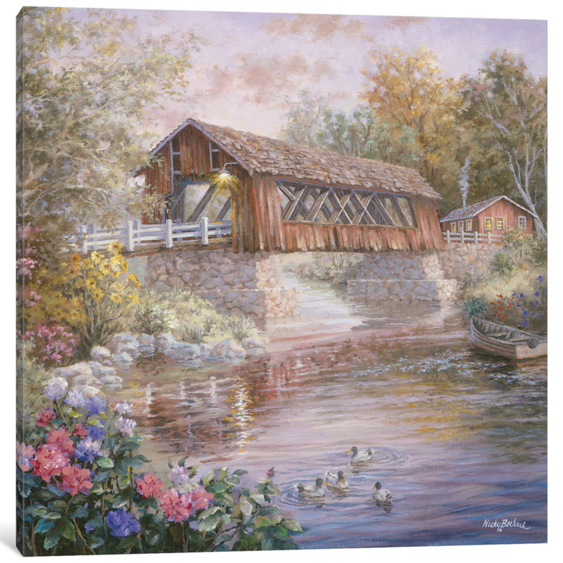 « country thoroughfare », reproduction d’art sur toile, H 37 po x l 37 po x P 1,5 po