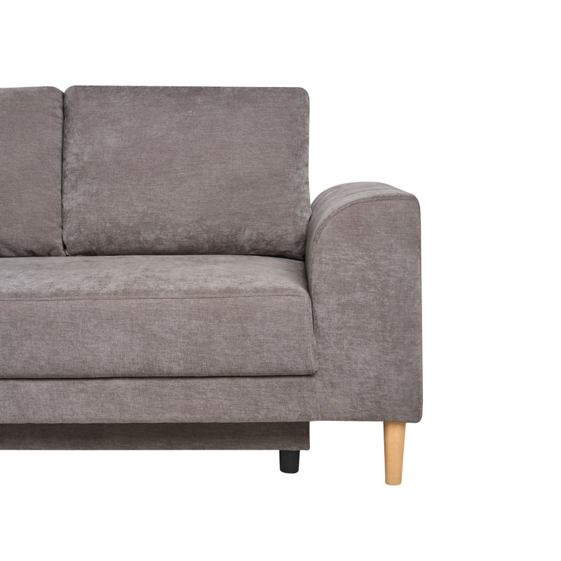 3 Seater Sofa Bed, Taupe, Right Hand Facing