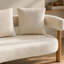 Canapé incurvé moderne en chenille 3 places 76,5 po Luxe