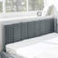 Cadre de lit double capitonné double, cadre de canapé-lit avec dossier et accoudoirs confortables, lit double pour chambre à coucher, salon, velours-2084304478