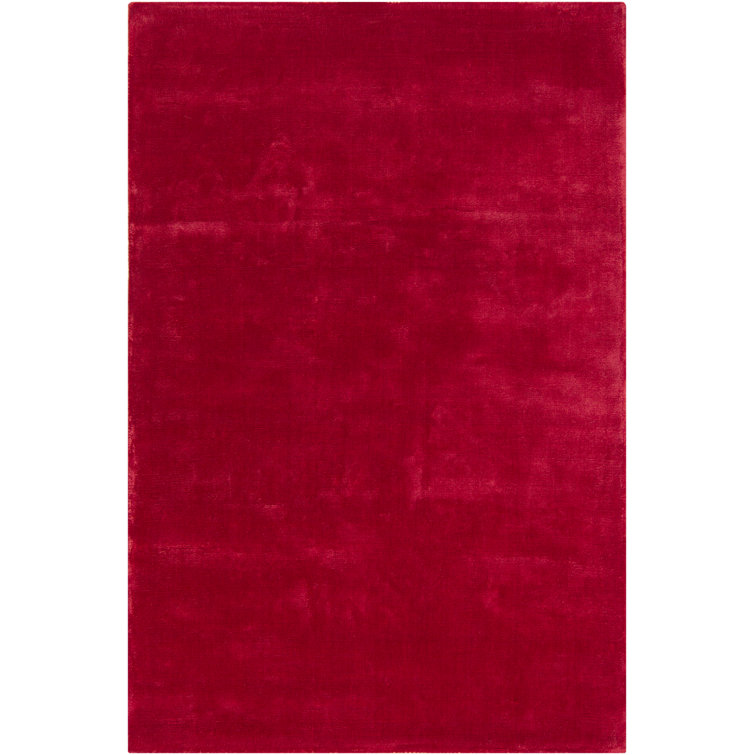 Gloria Wool Area Rug in Red