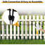 Clôture de jardin décorative en métal H 2 pi x l 2 pi