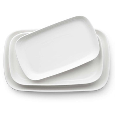 3-Piece Porcelain Serving Platter Set