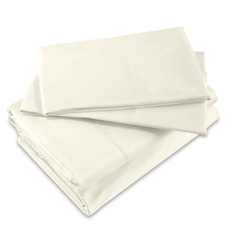 Nuvola Percale Sheet Set, King Sheet Set, Ivory