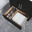 Meuble-lavabo simple de l 30 po x P 22 po Banff Espresso avec plateau en pierre reconstituée, organisateur de tiroir et lavabo encastré en céramique, pré-assemblé -781946730-789355472