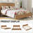 Afore Wooden Platform Bed Frame with Headboard, Solid Pine Construction-1833855659-1833855701