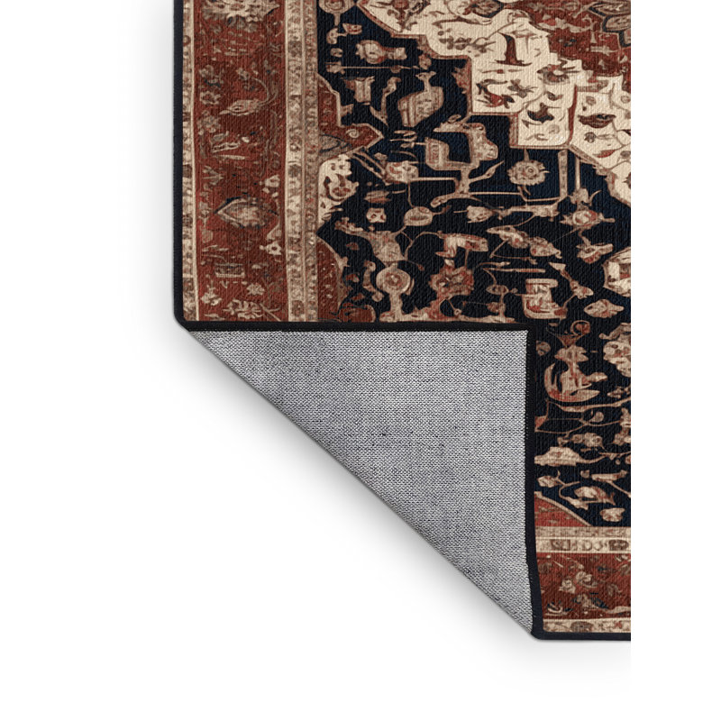 Tapis brun lavable à la machine, Carré 4 pi