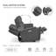Canapé 3 places en cuir véritable double puissance avec porte-gobelets escamotables et port USB intégré-1922215366