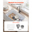 Évier de cuisine encastré en argile réfractaire simple 33,5 x 20 po