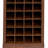 Brown Walnut Modular 28-Bottle Wine Bar Cabinet, Perfect for Home Storage and Display with Elegant Design.